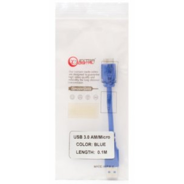 Extradigital кабель USB 3.0 AM – Micro USB Тип B 0,1м